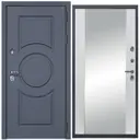 Входная дверь Diva STR МХ-30 205x86см правый цвет Д15 сандал белый/серый софт с зеркалом