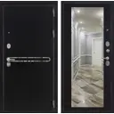Входная дверь Двери Регионов Президент S1Z 205x96.5см правый цвет эко венге/антик графит с блёстками с зеркалом