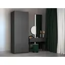 Шкаф распашной Мебельная компания е1 LCK_GL_SH_800_DM 81x220x52.5 см серый диамант ЛДСП