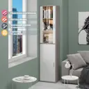 Стеллаж с полками Мэрдэс СУ(ш1в2)+1ФГ+1ФС 50x216x34 см нагрузка до 30 кг ЛДСП цвет нельсон/белый
