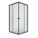 Душевой уголок Bauedge Stil Hit Black TY0038 с поддоном 90x90x195, прозрачное закаленное стекло, черный профиль