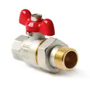 Кран шаровой прямой Pro Aqua FWB65-M25-F25xb DN25 PN6 1" НР-ВР латунь ручка бабочка