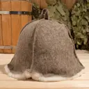 Шапка для бани из овчины Войлочная скорняжный шов, покрытая войлоком 9266475