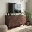 Комод Puzzlemebel Елочка 3 ящика 142.2x40x82.5 см ЛДСП цвет коричневый