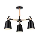 Люстра на штанге Ambrella Light Traditional Ambr_tr82206 3 лампы 4.71 м² цвет светлое дерево/черный