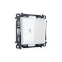 Выключатель проходной встраиваемый Ambrella volt Альфа MA124030 2 клавиши с подсветкой 3200K цвет белый матовый