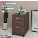 Тумба офисная 2 ящика ТС-2 Ш-Ч 40x50x64 см ЛДСП цвет коричневый