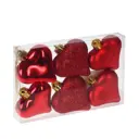Набор елочных игрушек 722854 10.5 см x 2.5 см красный 6 шт