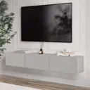 Тумба под телевизор Puzzlemebel Камелия 180x30x27 см ЛДСП цвет серый