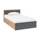 Кровать Миф 08-128234 123.5 x 80 x 203.7 см ЛДСП цвет графит/дуб крафт