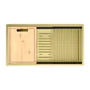 Мойка для кухни врезная Lemark TABAGA 820 44x82 см глубина чаши 37.47 см нержавеющая сталь цвет золотисто-светлый
