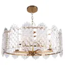 Люстра подвесная Stilfort Glazgo 1007-03-08p 8 ламп 21 м² цвет бронза