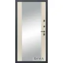 Входная дверь Diva МД-39 205x86см правый цвет Д15 софт шампань/серый с зеркалом