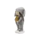 Новогодняя фигурка Девочка заяц 5x12x7 см серый