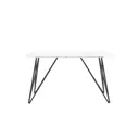Кухонный стол прямоугольный Stool group 140x140 см стекло цвет белый, стекло