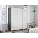 Шкаф-купе Мебельная компания е1 500370 230x180х57 см 10 полок лдсп цвет серый диамант