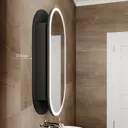 Зеркальный шкаф Mixline Сохо 50x100 правый сенсорный светодиодная подсветка черный