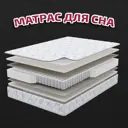 Матрас Русский матрац Турмалин 72607_200_200 200x200x19 см независимый пружинный блок 2-спальный