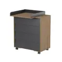 Пеленальный стол Incanto Cambridge 800/4 вес до 100 кг цвет дуб/графит