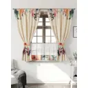 Комплект штор Comfy way CW705148-160 на шторной ленте 160x150 см цвет разноцветный, молочный, красный, светло-бежевый