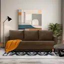 Диван раскладной Cityhd 212x77x74 см велюр цвет коричневый