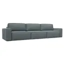 Диван Лига диванов Прага 357x88x115 см рогожка цвет серый