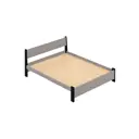 Кровать Solarius Мишка сплошное основание 170 x 80 x 210 см дерево цвет светло-серый;черный оникс