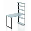 Стол Solarius loft 5 полок столешница 40 мм 60x145x120 см черные металлические ножки сосна цвет голубой