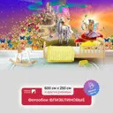 Фотообои флизелиновые Первое Ателье Единоро и эльф у замка pw141472-6 600x250 см