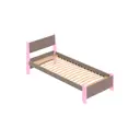 Кровать Solarius Мишка орто основание 90 x 80 x 200 см дерево цвет мокко мусс;розовый