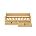 Тахта односпальная Solarius орто основание с 2 выкатными ящиками 100x63x180 см сосна цвет бежевый