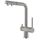 Смеситель для кухни Paulmark Se213222-GRS выдвижной излив 29.37 см цвет серый