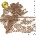 Кружево на сетке арт.TBY.BL.40467 шир.105мм цв.N4815 кофе уп.13.71м