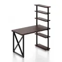 Стол Solarius loft с 5 полками столешница 40 мм 80x145x120 см крестообразные ножки крестообразные ножки сосна цвет венге