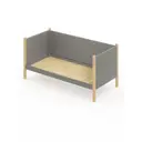 Кровать Solarius Тахта сплошное основание 110 x 101 x 200 см дерево цвет светло-серый;лакированный