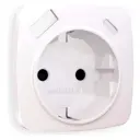 Накладка для розетки с заземлением и со шторками 2USB A+C Ambrella volt Omega OP2100 цвет жемчуг
