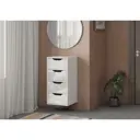 Комод Клик мебель Пифагор 4 ящика 39.5x39.5x82 см ЛДСП цвет белый