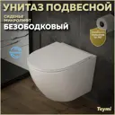 Унитаз подвесной Teymi T40110 безободковый с сиденьем микролифт