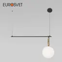 Светильник подвесной EUROSVET a060837 Riche 1 лампа 2 м² цвет черный/латунь