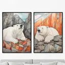 Набор картин Artnomore Polar bears 2024г. AR-777000990 75x105 см 2 шт