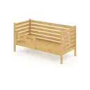 Кровать односпальная Solarius сплошное основание и высокие бортики 80x101x150 см сосна без шлифовки и покрытия цвет бежевый