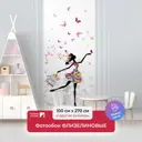 Фотообои флизелиновые Первое Ателье Девочка и бабочки pw94439 100x270 см