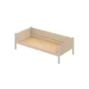 Кровать Solarius tahta-obiv-rs3-90-200plat-full Тахта односпальная Классика 100 x 63 x 210 см двп цвет бежевый/платиновый