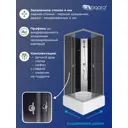 Душевая кабина Niagara LK-MP-9090-30Q-CTN-BK средний поддон 90х90см