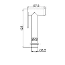 Лейка для душа Maxonor pure life PL01/02 1 режимная хром