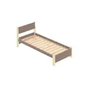 Кровать Solarius Мишка реечное основание 110 x 80 x 210 см дерево цвет мокко мусс;ванильный