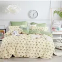 Комплект постельного белья Tango Novella 2-спальный сатин наволочки 70x70 - 2 шт цвет бежевый/зеленый TS02-X268-70