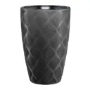 Горшок цветочный Flow slim Form-plastic d 29 см 48 см 24 л полипропилен черный
