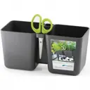Кашпо Twins cube Prosperplast d 12 см 24.5 см 2.5 л полипропилен черный