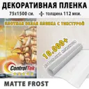 Пленка самоклеящаяся для стекла Controltek CT Matte Frost 4 mil 0.75x15 м цвет белый